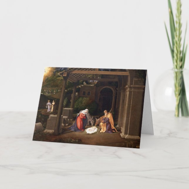 Pour Fêtes Annuelles Cartes de Noël religieuses | Nativité (Devant)