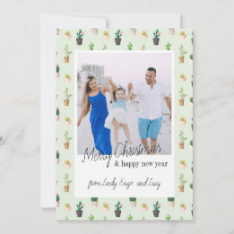 Pour Fêtes Annuelles Cartes de Noël Retro Photo Cactus Désert