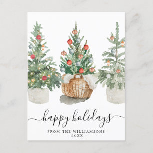 Pour Fêtes Annuelles Cartes de Noël traditionnelles avec sapins