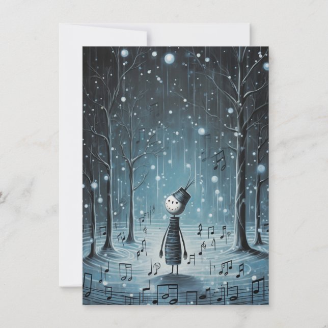 Pour Fêtes Annuelles Cartes de Noël uniques dessinées à la main (Devant)