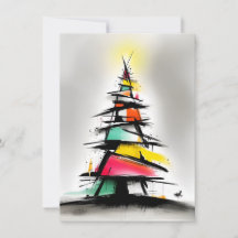 Cartes de Noël uniques, lumineuses et funky