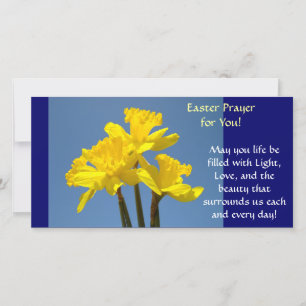 Pour Fêtes Annuelles Cartes de prière de Pâques Jonquilles Fleurs Print