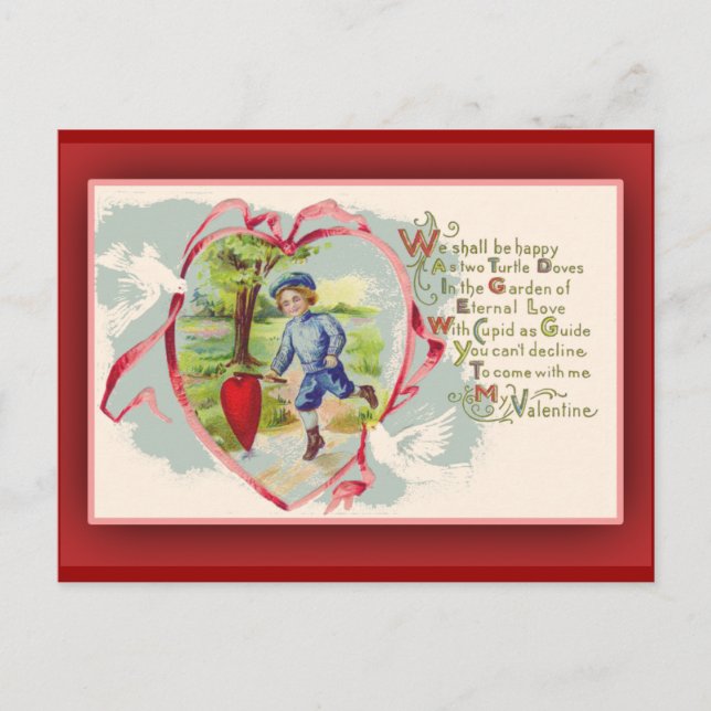 Pour Fêtes Annuelles Cartes de Saint-Valentin Vintages nostalgiques (Devant)