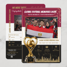 Cartes de souvenirs de football mondial 2026