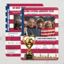 Cartes de souvenirs de football mondial 2026