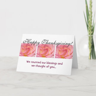 Pour Fêtes Annuelles Cartes de Thanksgiving Joyeuses Compté nos Bénédic