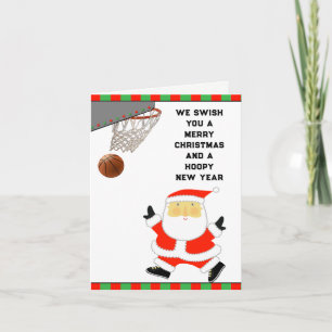 Pour Fêtes Annuelles Cartes de vacances de basketball