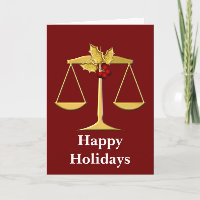 Pour Fêtes Annuelles Cartes de vacances de la profession juridique (Devant)