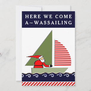 Pour Fêtes Annuelles Cartes de vacances de voile amusantes