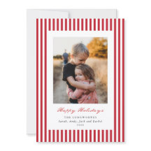 Cartes de vacances plates avec rayures rouges Joyu
