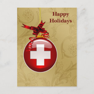 Pour Fêtes Annuelles cartes de vacances signe de la croix rouge de la p