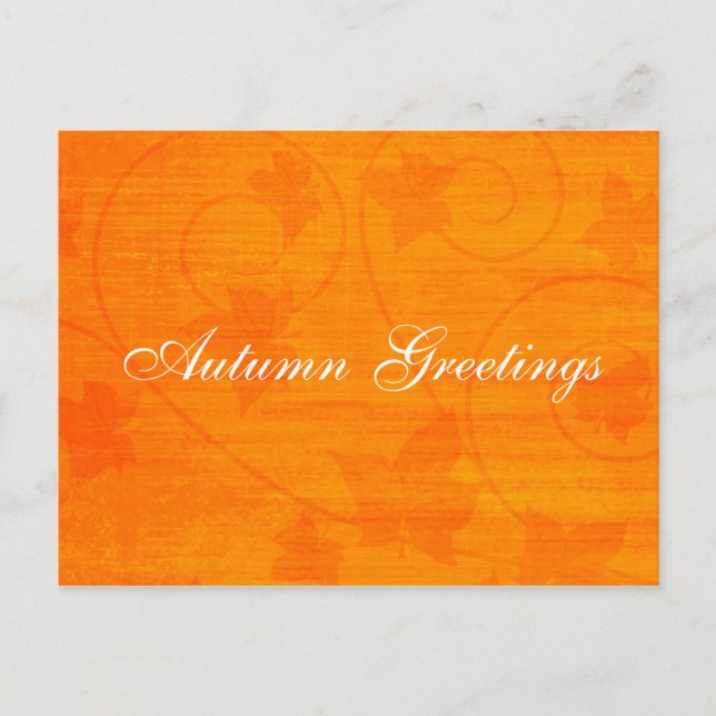 Pour Fêtes Annuelles Cartes de vœux automnales feuilles orange (Devant)