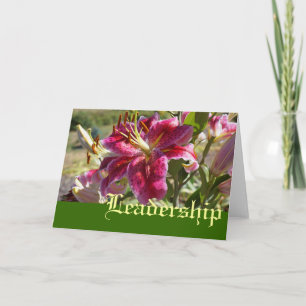Pour Fêtes Annuelles Cartes de vœux de leadership personnalisées Fleur