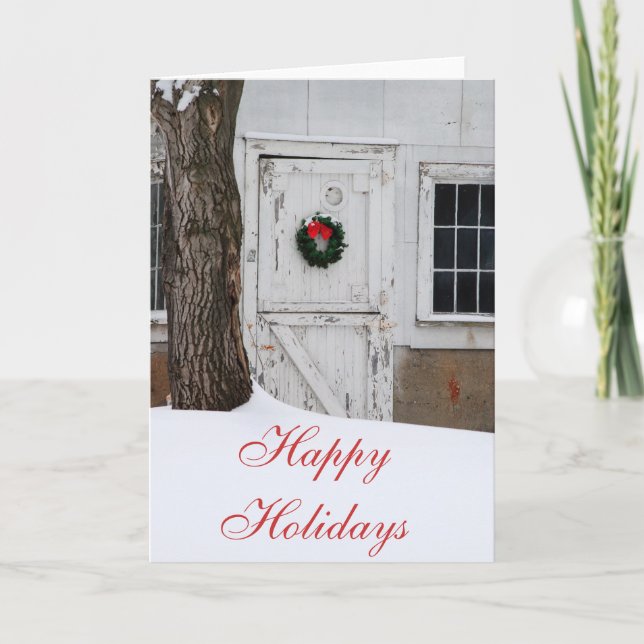 Pour Fêtes Annuelles Cartes de voeux de Noël Simple Country (Devant)