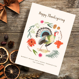 Pour Fêtes Annuelles Cartes de voeux du thanksgiving de la Turquie