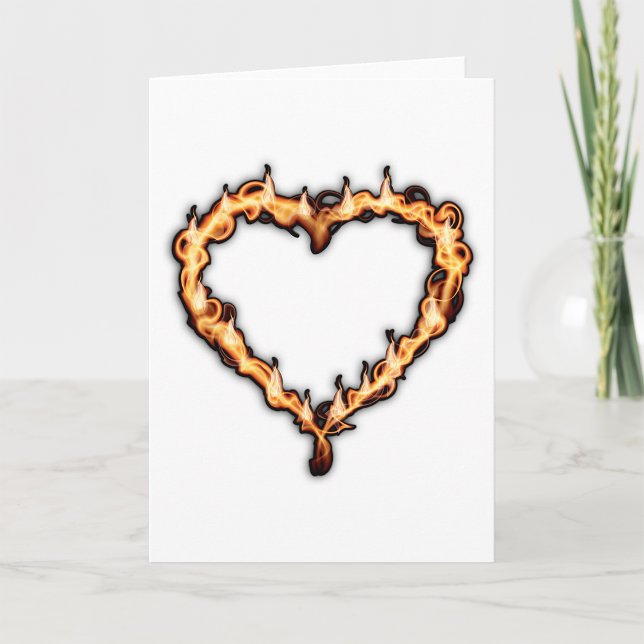Pour Fêtes Annuelles Cartes de voeux Heart On Fire (Créateur téléchargé)