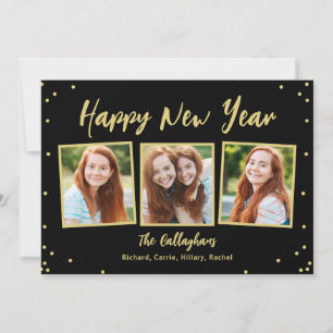 Pour Fêtes Annuelles Cartes de vœux modifiables Fun Snapshots Nouvel An