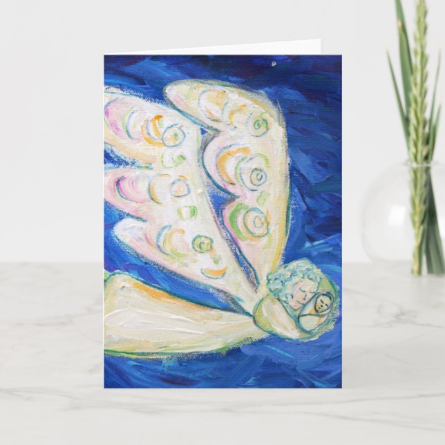 Pour Fêtes Annuelles Cartes de voeux ou note d'angle blanc du Gardien (Devant)