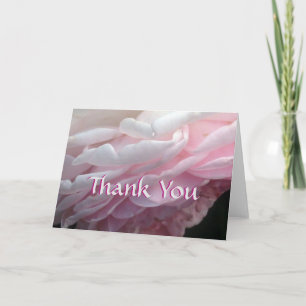 Pour Fêtes Annuelles Cartes de voeux Petal Rose Rose Merci personnalisé