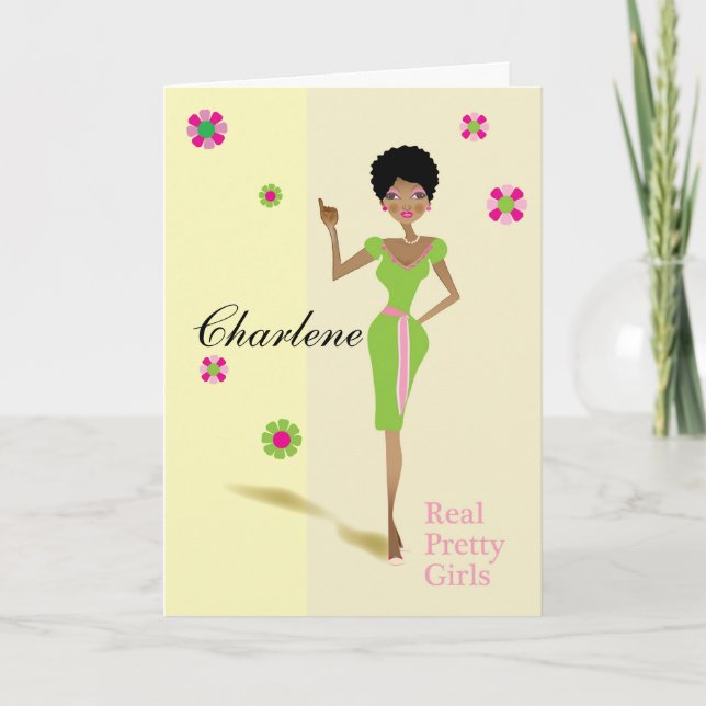 Pour Fêtes Annuelles Cartes de voeux vraies jolies filles (Devant)
