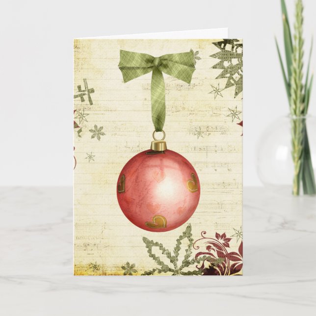 Pour Fêtes Annuelles cartes d'ornement de Noël (Devant)