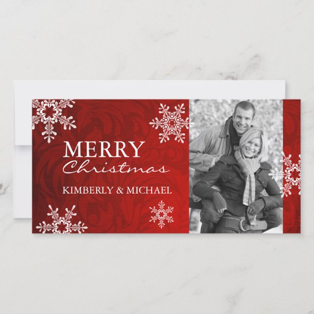 Pour Fêtes Annuelles Cartes photo de Noël Classy (Devant)