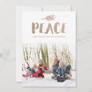 Pour Fêtes Annuelles Cartes photos à la mode de vacances de paix