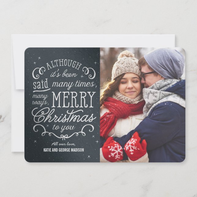 Pour Fêtes Annuelles Cartes photos de Noël de Noël modifiables en simpl (Devant)