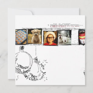 Pour Fêtes Annuelles cartes photos d'instagram de Noël de salutation de