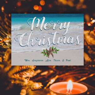 Pour Fêtes Annuelles Cartes plates personnalisées Joyeux Noël Scène de 