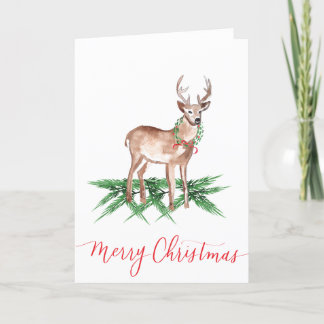 Pour Fêtes Annuelles Cartes pliées de cerfs de Noël