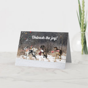 Pour Fêtes Annuelles Chiens de cartes de Noël