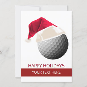 Pour Fêtes Annuelles Christmas golf Ball Santa Hat Cartes de voeux