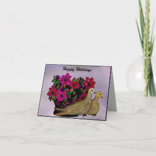 Pour Fêtes Annuelles Deux cartes de colombes de tortue