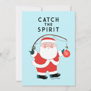 Pour Fêtes Annuelles Funny Pêcheur cartes de Noël