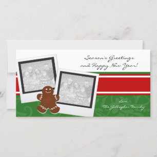 Pour Fêtes Annuelles Gingerbread Homme Cartes photos de vacances