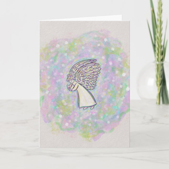 Pour Fêtes Annuelles Good Things Guardian Angel Cartes de voeux personn (Devant)