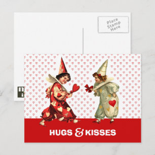 Pour Fêtes Annuelles Hugs & Kisses Funny Kids Valentine's Day Cartes po