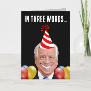 POUR FÊTES ANNUELLES JOE BIDEN CONFONDU LES CARTES AMUSANTES D'ANNIVERS