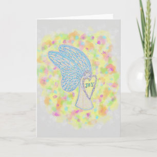 Pour Fêtes Annuelles Joy Guardian Angel Cartes de voeux personnalisées