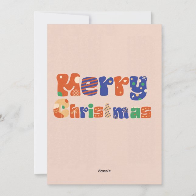 Pour Fêtes Annuelles Joyeux Cartes de fin de année de photos de Noël (Dos)