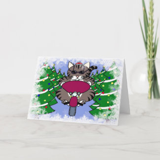Pour Fêtes Annuelles Lion les cartes de Noël de chat