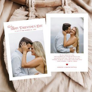 Pour Fêtes Annuelles Moderne Chic Cartes De Couple Photo Bonne Saint-Va