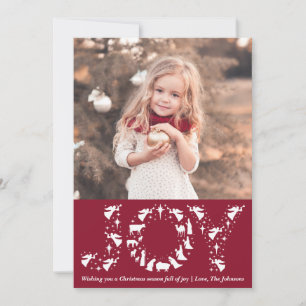 Pour Fêtes Annuelles Nativité Photo Cartes de Noël, JOY Christian Card