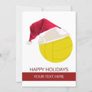 Pour Fêtes Annuelles Noël volleyball Ball Santa Hat Cartes de voeux