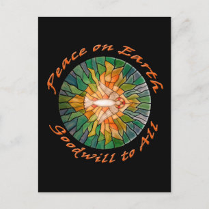 Pour Fêtes Annuelles Paix sur Terre avec cartes de design en verre tend