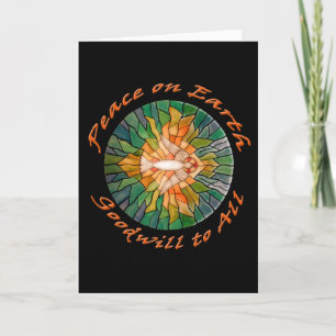 Pour Fêtes Annuelles Paix sur Terre avec cartes de design en verre tend