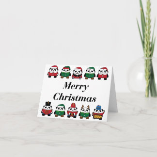 Pour Fêtes Annuelles Panda Joyeux Cartes de voeux de Noël Enveloppes In