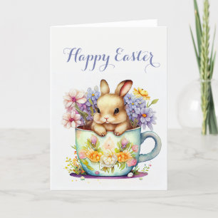 Pour Fêtes Annuelles Pâques, aquarelle, florale, cartes de voeux Pâques