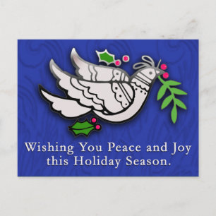 Pour Fêtes Annuelles Peace Dove avec Cartes Holly, Cartes Postales, Sti